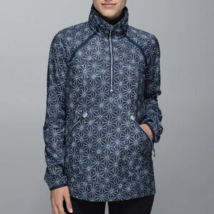 Lululemon Jacket Womens Blue Miss Misty II Rain Sashiko Yoga Performance 6